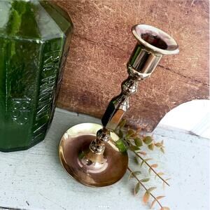 Vintage Brass Candlestick Baldwin Forged in America Hollywood Regency ONE